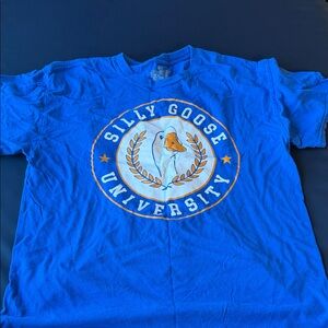 Hot Topic Silly Goose University Blue Tee